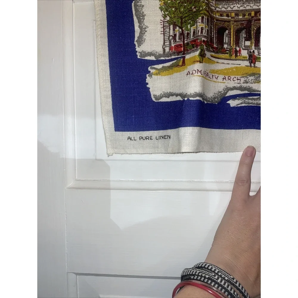 Ulster Pure Irish Linen Dishcloth UNUSED Perfect London‎ Historic Sites